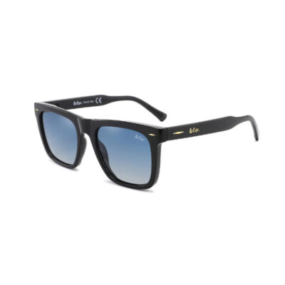 Lee Cooper Polarized Sunglasses Shiny Black Frame Gr. Blue Mirror Lens 50mm - LC1021C03