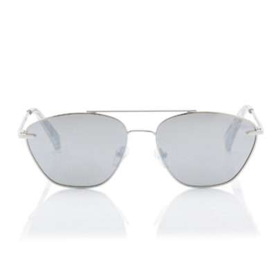 Lee Cooper Polarized Sunglasses Silver Frame Silver Mirror Mirror Lens 56mm - LC1210C01