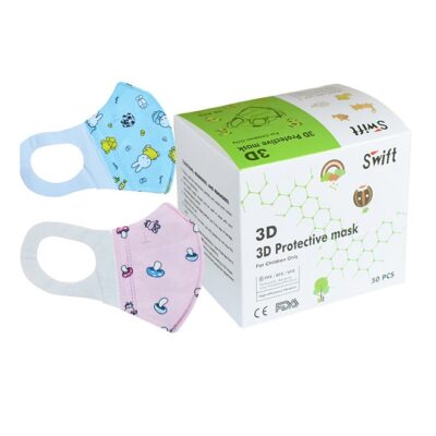50-Piece 3D Kids Protective Particulate Style Face Mask