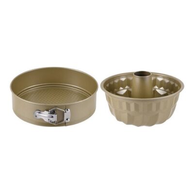 2-Piece Bakeright Pro Carbon Steel Non-Stick Bakeware Set Greenish Gold