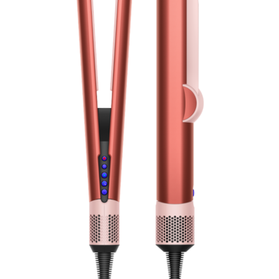 Dyson Airstrait straightener in Strawberry bronze and blush pink, Inte