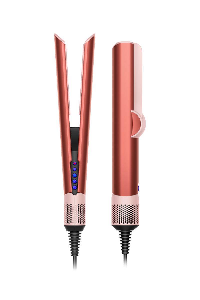 Dyson Airstrait straightener in Strawberry bronze and blush pink, Inte