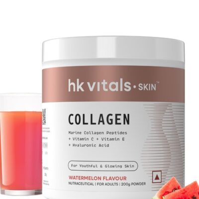 Skin Radiance Marine Collagen Supplement (Watermelon, 200g) |Vitamin C, E, Sodium Hyaluronate | For Healthy Skin, Hair & Nails