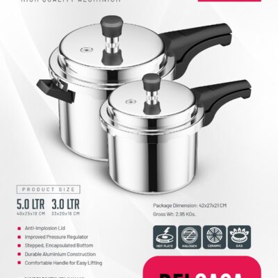 Delcasa 5+3Ltr Combo Aluminum Pressure Cooker