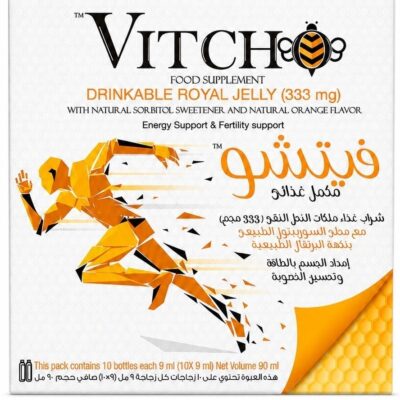 Vitcho Royal Jelly 1000 mg (1 g) – Orange Flavor – 10 Bottles