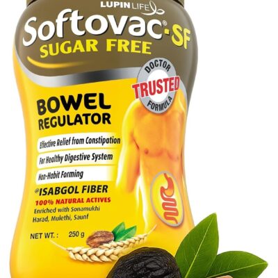 Softovac-SF Sugar Free Laxative Powder 250g | Constipation Relief | Natural Bowel Regulator | High Fiber Ayurvedic Formula | Gentle Stool Softener