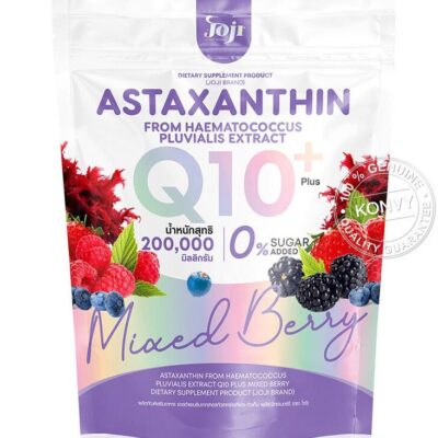Joji Astaxanthin Q10+ Mixed Berry Dietary Supplement | Haematococcus Pluvialis Extract | 200,000mg | 0% Sugar Added | Antioxidant & Skin Rejuvenation Formula