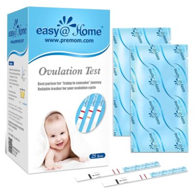 Easy@Home Ovulation Test Strips, 25 Pack Fertility Tests, Ovulation Predictor Kit
