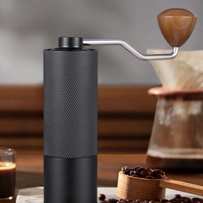 Manual Coffee Grinder,Food Grade Stainless Steel Coffee Bean Heptagonal Conical Burr Grinder