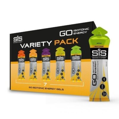 GO Isotonic Energy Gels | 22g Carbohydrates | Low Sugar | Easily Digestible | Gluten Free | No Water Needed | Running Gels | Variety Pack | 7 Pack