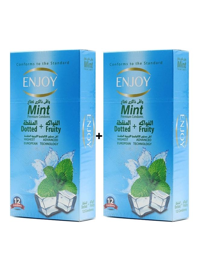 Pack Of 2 -12 Piece Mint Premium Condoms