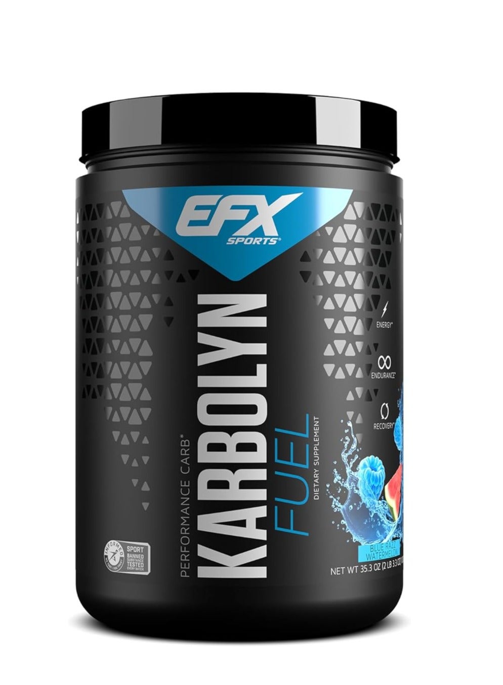 Efx Sports Karbolyn Fuel, Carb Load, Energize, Improve and Recover Faster, Blue Razz Watermelon Flavor, 2lbs