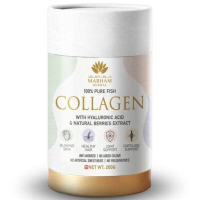 100% Pure Fish Collagen With Hyaluronic Acid & Natural Berries Extract for Glowing Skin, Healthy Hair, Joint Support and Cartilage Support | 200G