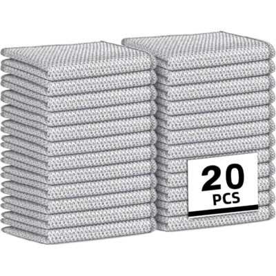 20PCS New Upgrade 3-Layer Non-Scratch Multipurpose Steel Wire Dishcloths - Reusable Quick-Dry Odor-Free Scrub Cloths for Dishes, Kitchen Cleaning Cloths for Cookware, Sinks, Stove