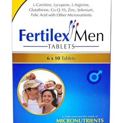 Fertilex Men Tablets - 60 Tablets | Enriched with L-Carnitine, Lycopene, L-Arginine, Glutathione, CoQ10, Zinc, Selenium, Folic Acid & Micronutrients