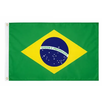 Brazil Flag 60x90 cm, Brazilian National Flag for World Cup 2026, Indoor & Outdoor Celebration Flag