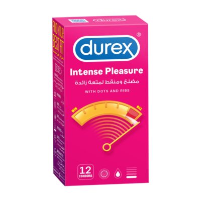 Intense Pleasure Condoms For Men With Dots And Ribs 12 Pieces