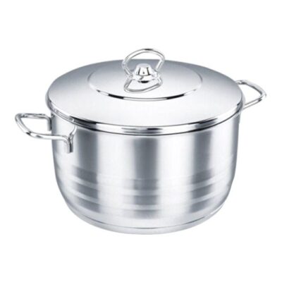Astra Stainless Steel Casserole 18x10 cm / 2.5 L | Stainless Steel Tri-Ply Sandwich Base | Induction Compatible Cooking Stock Pot with Lid | Silver - KA1894 Silver Silver 18x10cm