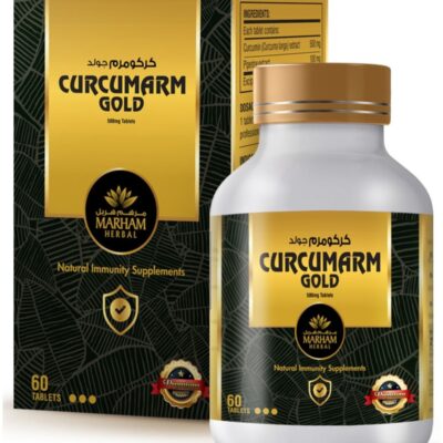 Curcumarm Gold: 500mg Curcumin + 100mg Piperine Tablets – Best Natural Immunity Booster in UAE – Strong Immune System Support, Turmeric Extract Antioxidant & Anti-Inflammatory Supplement – 60 Tablets