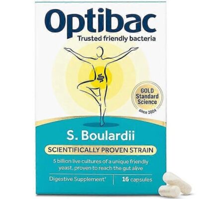 Saccharomyces Boulardii Vegan Scientifically Proven Digestive Probiotic Supplement 5 Billion Cfu 16 Capsules
