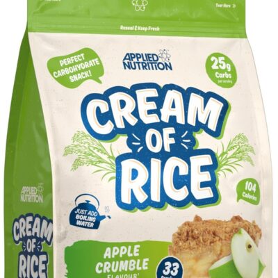 Cream of Rice High Carbohydrate Cream of Rice Supplement Apple Crumble Flavor 1 kg