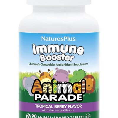 Immune Booster Animal Parade Kids Antioxidant Supplement Tropical Berry Flavor 90 Chewable Tablets