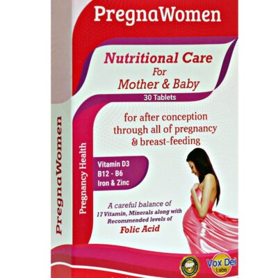 PregnaWomen Tablets – Complete Nutritional Care for Pregnancy & Breastfeeding | With Folic Acid, Iron, Zinc & 16 Essential Nutrients | 30 Tablets