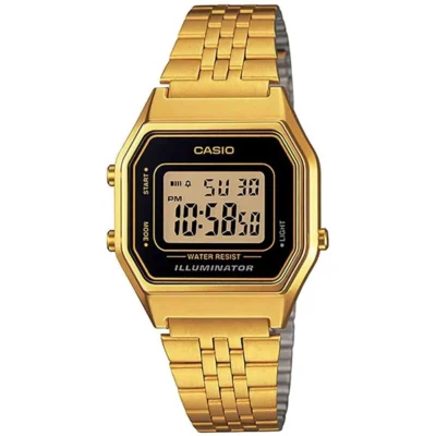 Casio Vintage Unisex Digital Watch Gold Stainless Steel LA680WGA-1DF