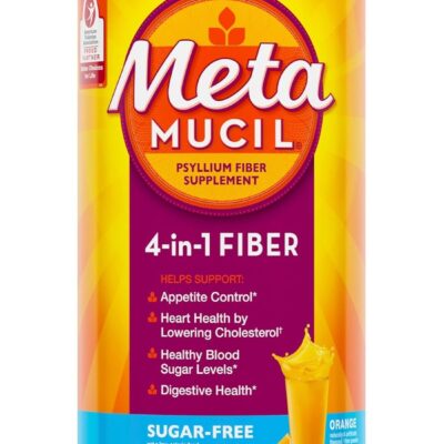 4-in-1 Psyllium Fiber Supplement, Orange, 114 Teaspoons, 1.4 Lbs