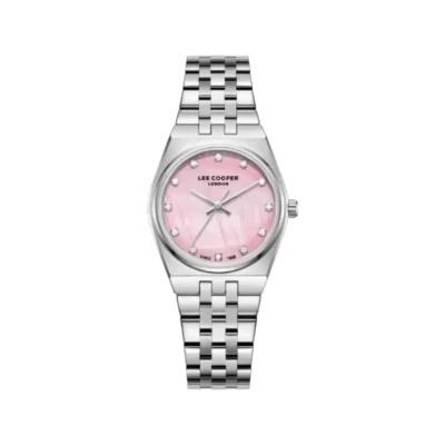 Lee Cooper Analog Watch LC08204 380 Women Standard Size Stainless Steel Pink Dial Water Resistant Care