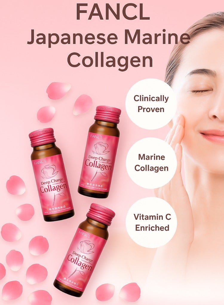 Deep Charge Collagen Drink I Japanese Marine Collagen I Collagen Peptides 500 ml I Shots - Image 2