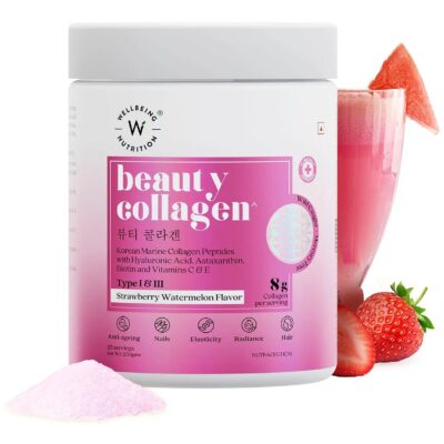 Wellbeing Nutrition Beauty Korean Marine Collagen | Strawberry Watermelon 250g