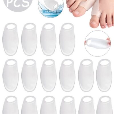 Gel Bunion Protector Shield, 16 Pack of Bunion Pads and Cushions, Bunion Guard for Big Toe, Relieve Foot Pain from Friction, Rubbing and Pressure - Clear