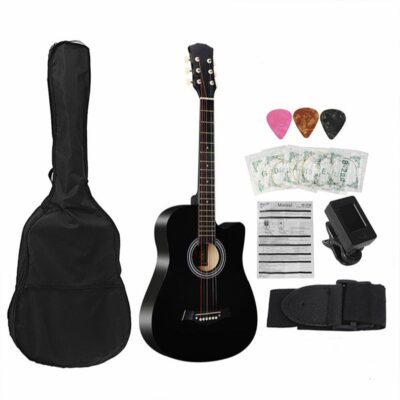 38 Inch Classical Guitar Kit With 6 Strings Gig Bag Tuner Picks Strap For Beginners Adults Kids Birthday Gift