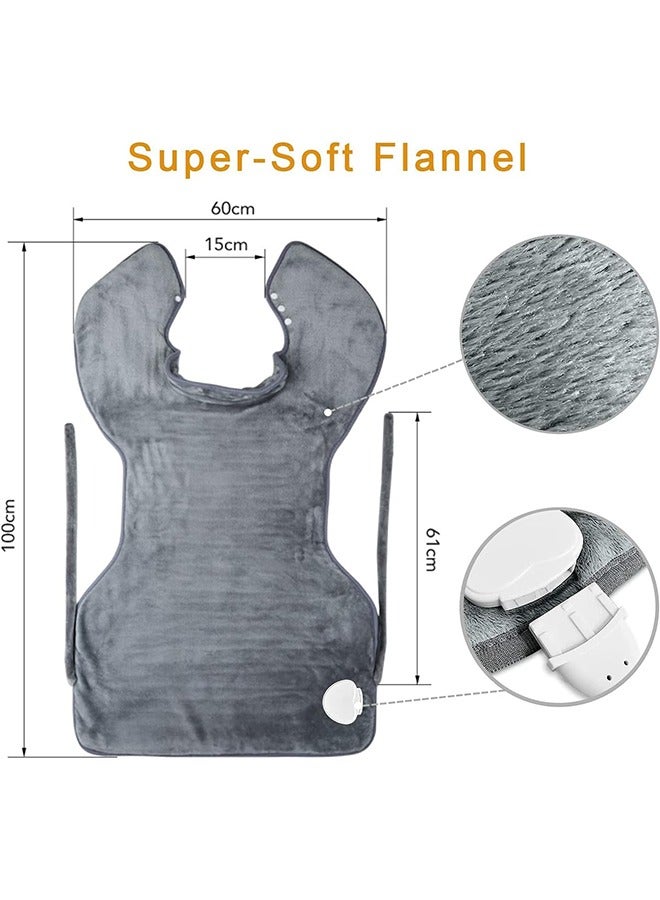 Heating Pad for Neck and Shoulders 100x60cm Large Heat Wrap for Back 6 Temperature Settings with Auto-Off Time - Image 2