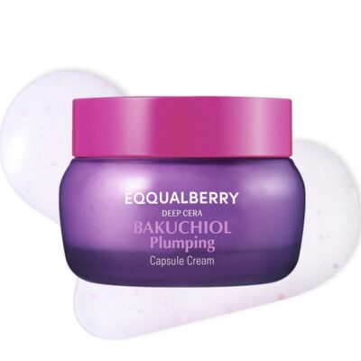 Bakuchiol Plumping Capsule Cream 50ml | Plant-Based Retinol Alternative Face Moisturizer | Anti-Aging, Firming & Deep Hydration