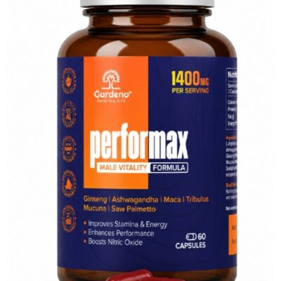 Gardeno Performax Vitality Supplement for Men – Energy & Stamina Support, 60 Vegetable Capsules