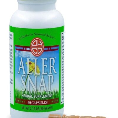 OHCO Aller Snap - Chinese Herbal Supplement with 25 Herbs for Seasonal Allergy Symptoms, Irritation - Non-Drowsy, Non-Stimulating, Fast-Acting Natural Allergy Medication - 60 Capsules