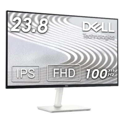 Dell S2425H 24 Inch FHD Monitor - 100Hz IPS Display with Built-in Speakers, 99% sRGB, Dual HDMI, Ultrathin Bezel, White