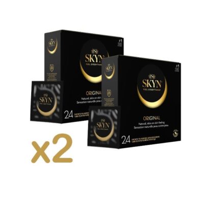 48-Piece Original Natural Feeling Lubricated Non-Latex Condoms For Skin-to-Skin Sensation