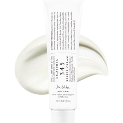 345 Relief Cream | Daily Face Moisturizer| Blemish Relief Care Soothing Recovery & Moisture with Niacinamide,Panthenol | Korean Vegan Skin Care for All Skin Types 1.7 Fl Oz
