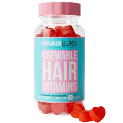 Biotin Gummies for Hair Growth - Hair, Skin and Nails Vitamins with Zinc & Selenium, Vegan Hair, Skin and Nails Vitamins for Thicker, Shinier Hair (60 Strawberry Gummies)