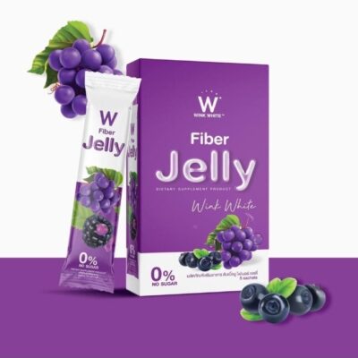 Fiber Jelly Sachets | Sugar-Free Fiber Jelly Supplement | Berry Taste | Portable Jelly Sticks | Pack of 5