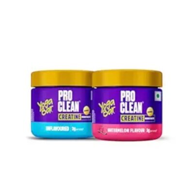 Yogabar Pro Clean Creatine Monohydrate – Unflavoured 100g & Watermelon Flavour 114g