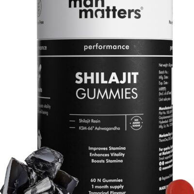 Man Matters Himalayan Shilajit/Shilajeet Gummies | 3000mg/Serving | For Energy, Endurance & Vitality | 60 Gummies | 100% Ayurvedic