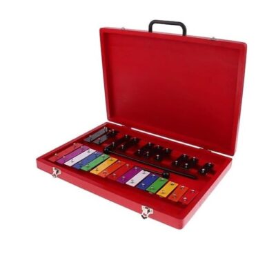 25 Tones Aluminum Xylophone with 2 Mallets in Wooden Box for Kids Musical Ely Educational Toys