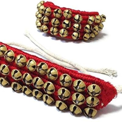 UAPAN MetalCraft Ghungroo Red Pad 3 Line,Red Pad Ghungroo 3 Line