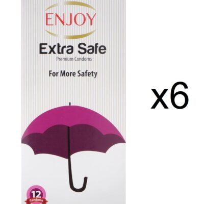Enjoy Extra Safe Condom - 12 Pieces, 6 Pack