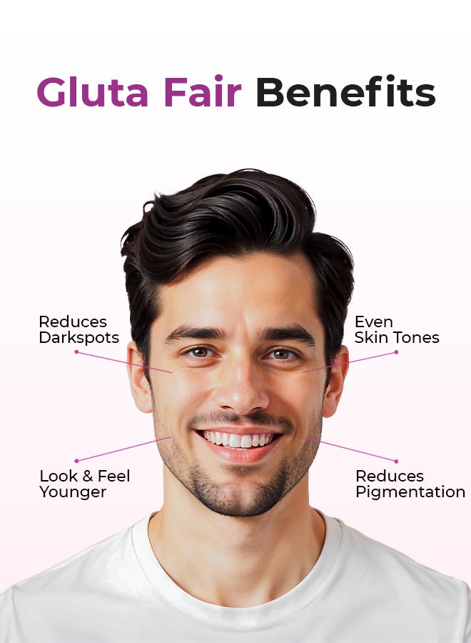 GlutaFair - Promotes Youthful & Vibrant Skin Tone - L Glutathione with Vitamin C & E - 30 Tablets - Image 3