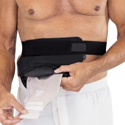 Vive Ostomy Belt for Men Women Adjustable Belt for Colostomy Ileostomy Urostomy Ostomy Supplies Waterproof Odorless Abdominal Bag Cover Stoma Guard Black